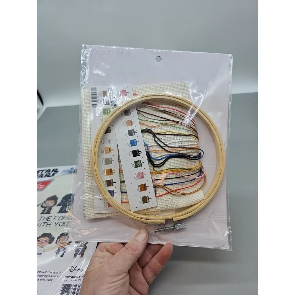 Dimensions Star Wars Family Counted Cross Stitch Hoop Kit Lot Of 2 New